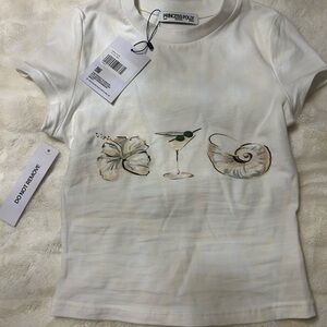 Princess Polly White Graphic Baby Tee
